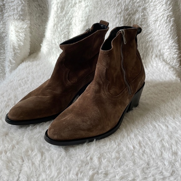 Allsaints Carlotta western bootie 40 tan brown - Picture 2 of 12